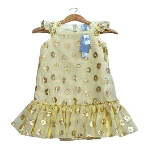 Disney Parks Girls Yellow Snow White Dress Apple Pattern NWOT- Size 5/6